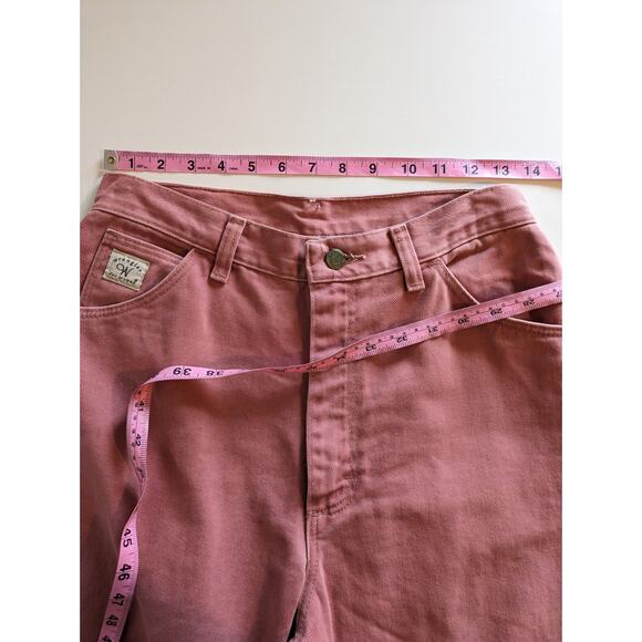 Vintage Wrangler Mom Jeans High Waisted Straight Leg Western Boho Pink Size 10 - Picture 9 of 11